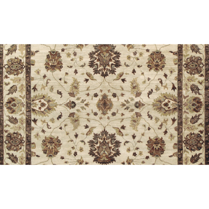 Handmade Wool Oriental Area Rug, Rectangle 6' x 9'