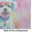 Bichon Frise Hippie Dawg Glass Cutting Board Large