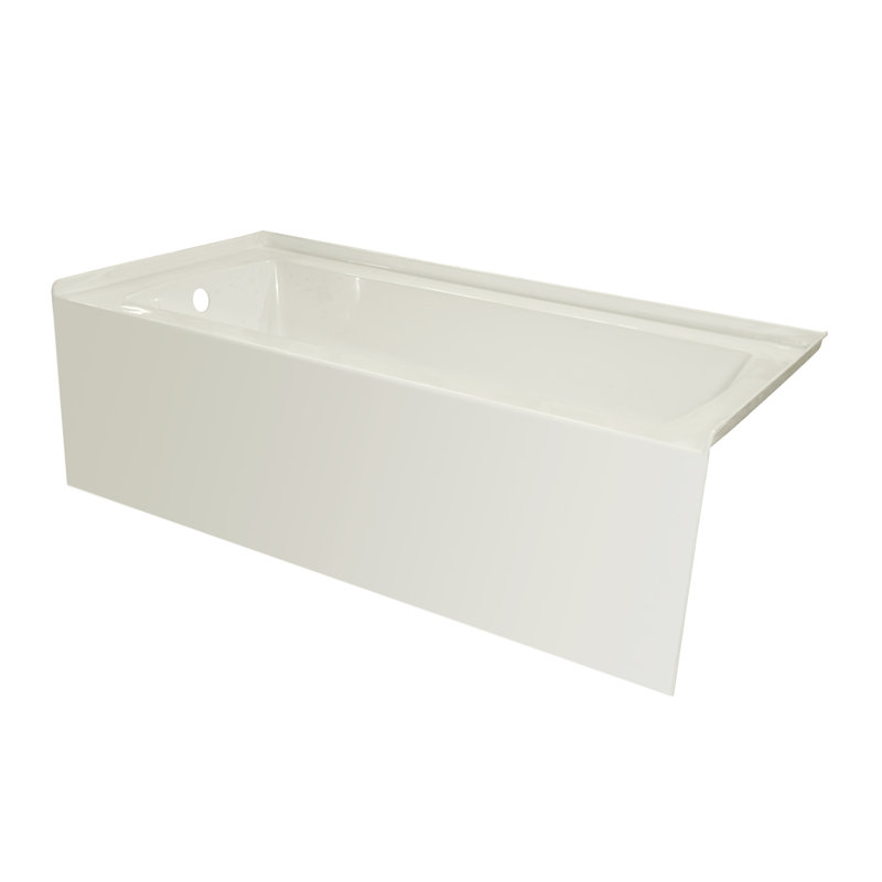 60'' x 36'' Soaking Acrylic Bathtub, Left, Biscuit