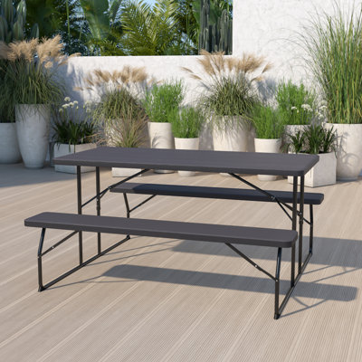 Table de pique-nique et bancs Insta-Fold