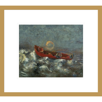 «The Red Barque» par Odilon Redon, impression giclée sur cadre