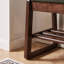 Banc de rangement rembourré pour chaussures en bois avec compartiment relevable et tablette ouverte-132178159-132178158