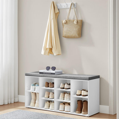 Banc de rangement pour chaussures avec paires de tablettes Arney