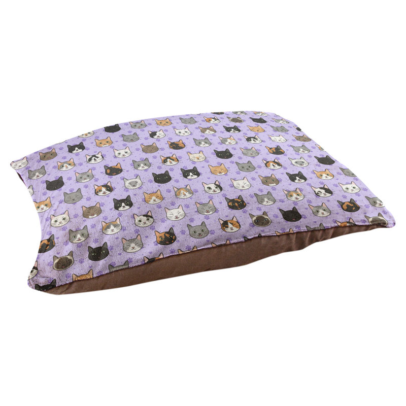 Coussin de créateur de lit pour chat kitty Campion, l 42,5 po x L 32,5 po, Mauve