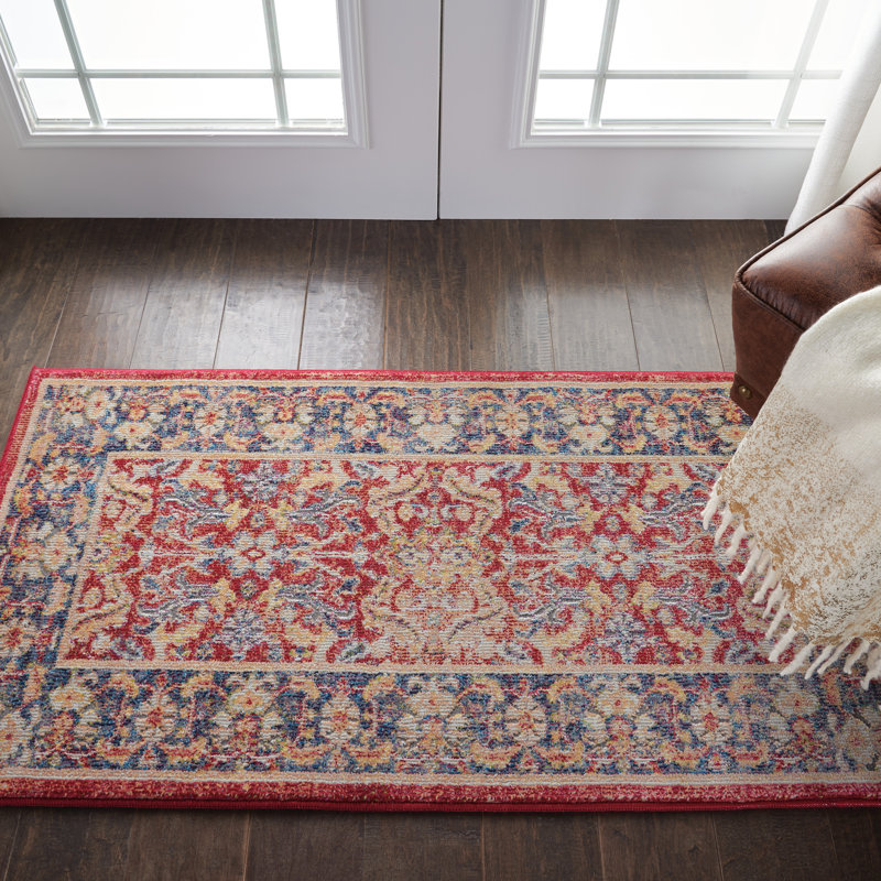 Tapis rouge d'inspiration persane Raymond, Rectangle 2 pi x 4 pi