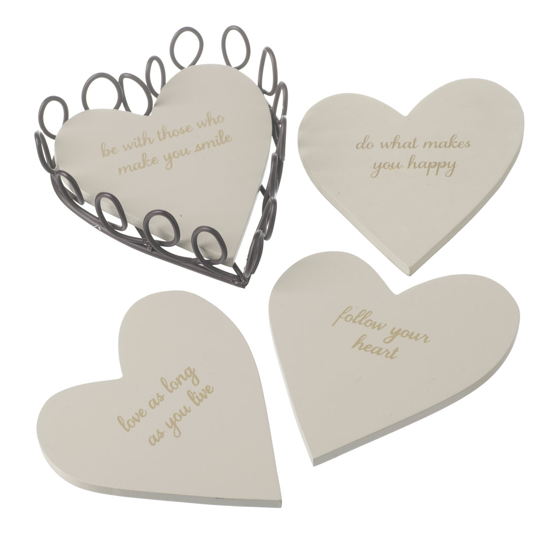 Wood 4 Piece Coaster Set