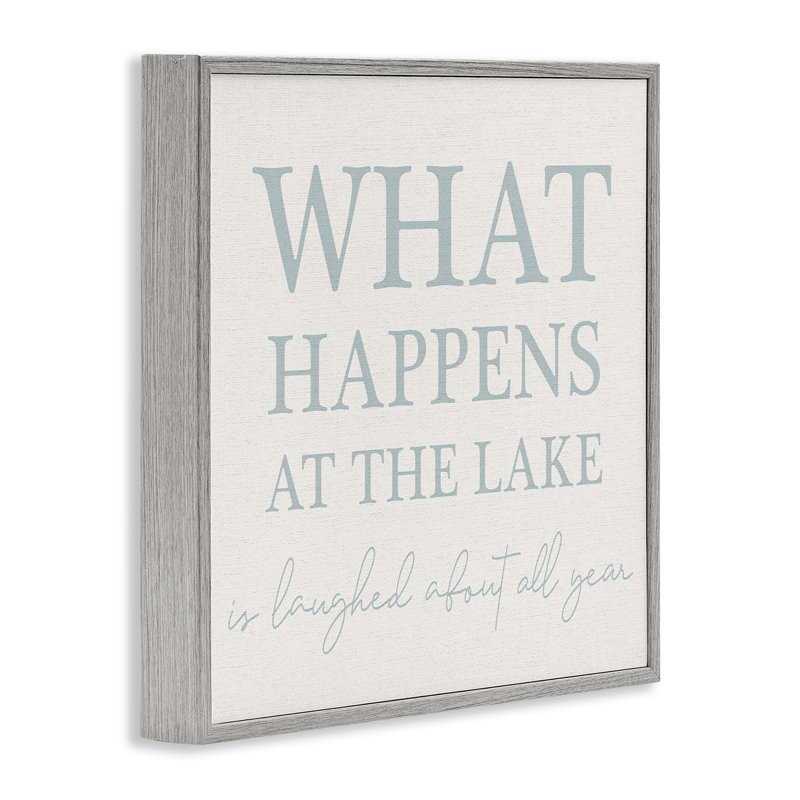 «What Happens At Lake», art de la giclée encadrée par Lil 'Rue, Estampe numérique Farmhouse, H 17 po x l 17 po