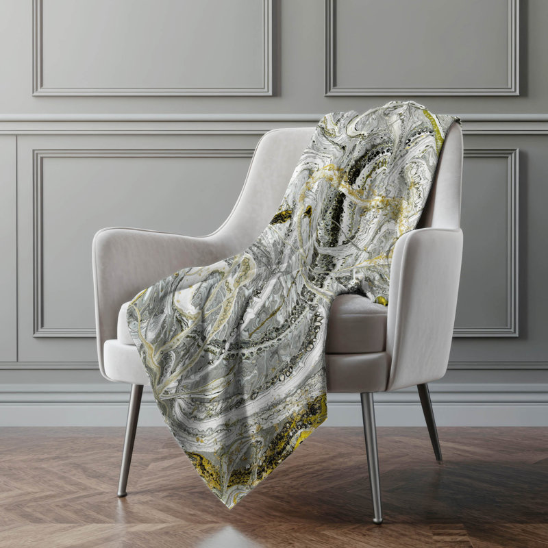 Addison Machine Washable Sherpa Abstract Throw Blanket