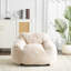 Fauteuil d'intérieur de style fauteuil beige, silhouette structurée, grand soutien, rembourrage en mousse personnalisé, idéal pour les petits appartements en mousse déchiquetée adaptative, matériau doux, favorise l'assise, convient