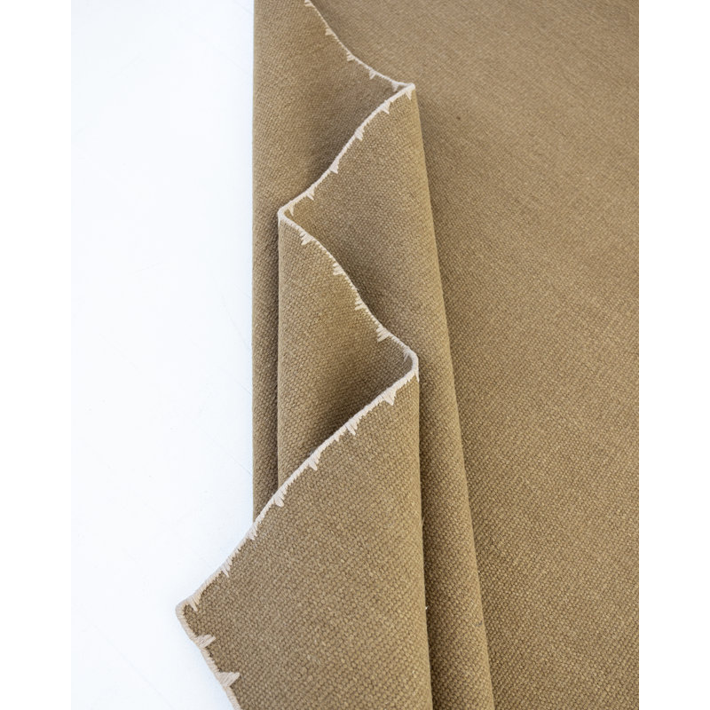 Sag Harbor Flatweave Wool Dhurrie Rug, Rectangle 6' x 9', Brown