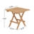 19.56 in Waterproof Teak Folding Side Table