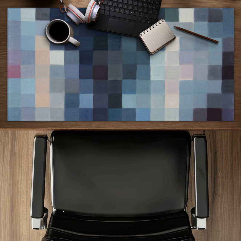 Pixelated mountainous landscape - 15.75"x31.50" Desk mat