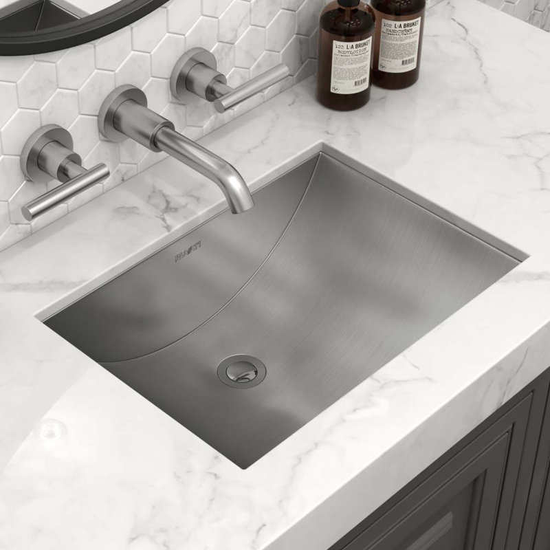 Lavabo de salle de bain 16 x 13 po Ruvati, Brossé