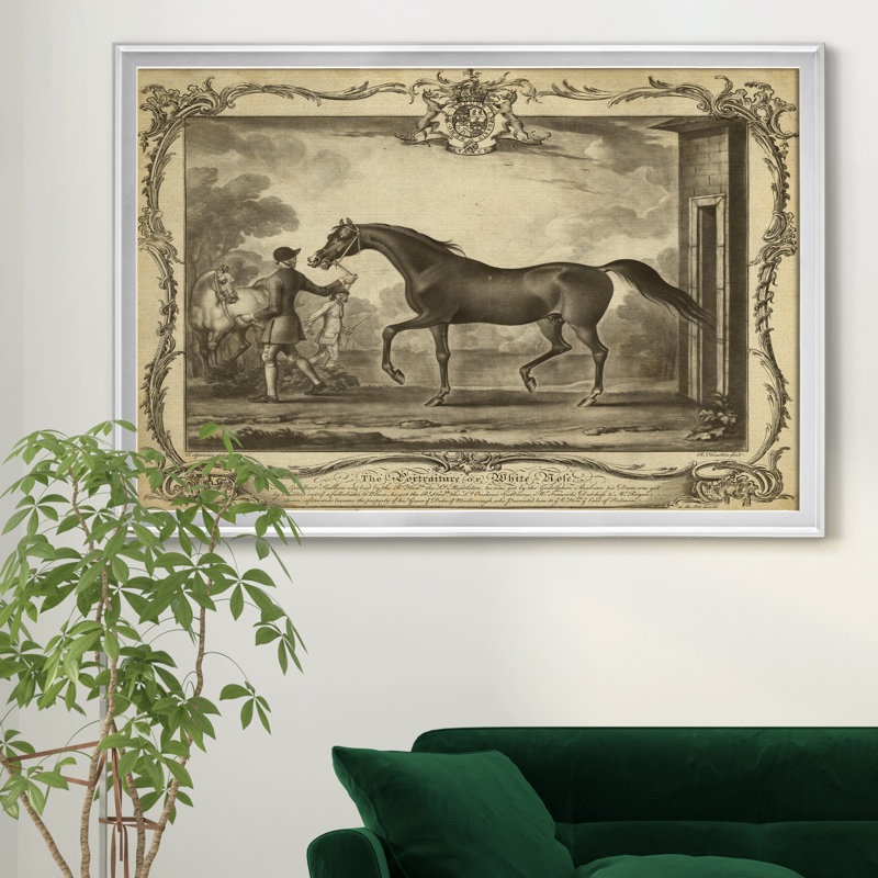 Distinguished Horses IV - reproduction d'art sur toile encadrée, H 30,5 po x l 42,5 po x P 1,5 po, Argent