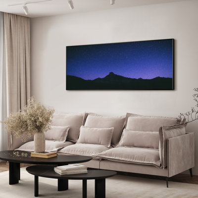 Très grande reproduction d'art sur toile - Paysage de montagne pour la nature, décoration pour le salon ou la chambre à coucher - «Assemblage requis du cadre (cadre non fini)»