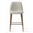 26 inch Mid-Century Modern Upholstered Counter Height Stools For Kitchen Island With Wood Grain Metal Legs-1229819268