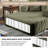 Corduroy Convertible Chaise Lounge Compression Sofa Bed Sleeper with Storage Pockets & 3 Pillows, Modern Oversized Sleeper Couch for Living Room, No-Assembly-2000782496