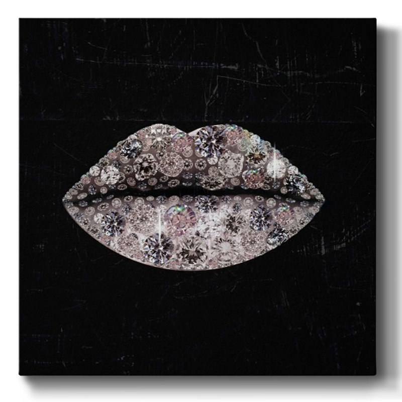 Glam Kiss IV sur toile, H 8 po x l 8 po x P 1,5 po