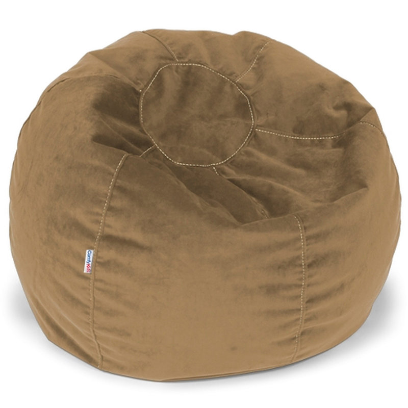 Fauteuil poire standard classique, Polyester moka, 18"H x 30"W x 30"D