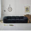 Canapé noir français au design rétro