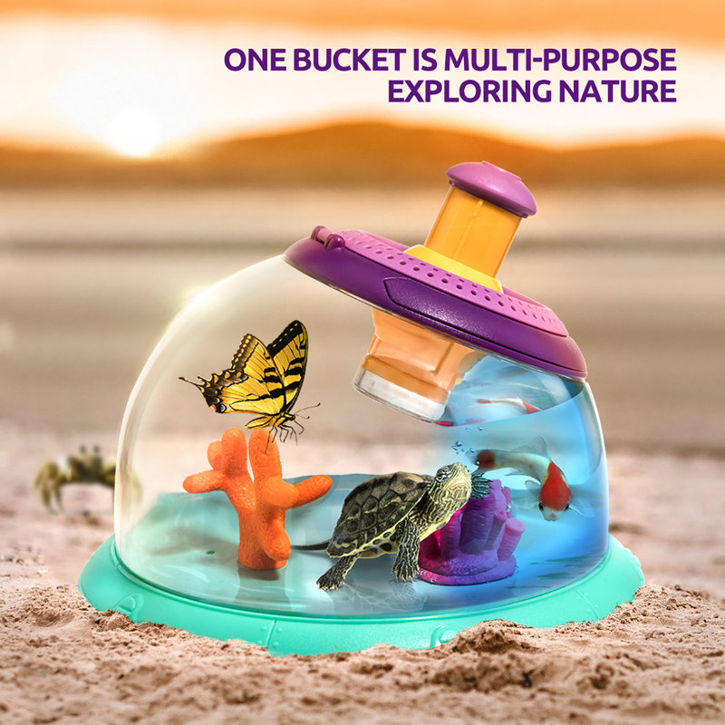 Hape: Science Can: Insect & Fish Viewer - Jouet d'expérimentation en sciences de la vie, trous de ventilation, bugs d'observation et nature de près, grossissement 5x, enfant 3+