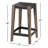 Nolani Backless 26in Seat Counter Stool | Black Metal w/ Wood-1293183381