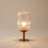 Bronze Ribbed Clear Glass Table Lamp