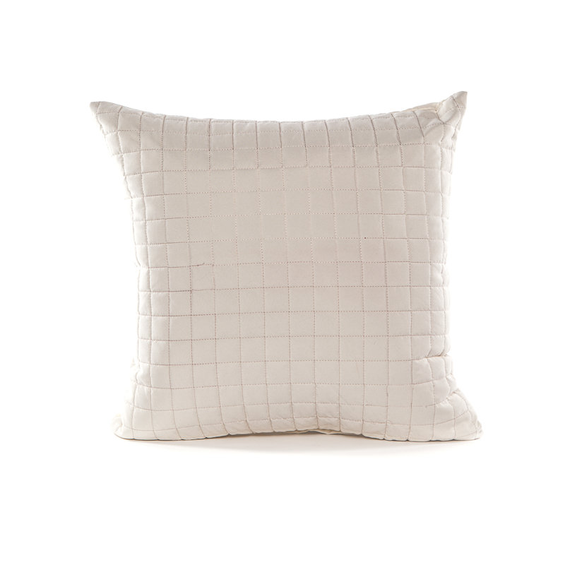 Grid Throw Pillow, Ivory