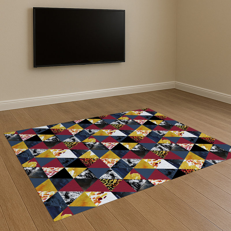 Geometric Area Rug, Rectangle 90 x 150 cm