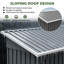 Remise de rangement extérieure 2-en-1 de 5 pi x 3 pi facile à assembler avec pavillon de jardin ouvert, abri anti-vent Lean-to pour le barbecue de la cour arrière et le rangement de l'équipement