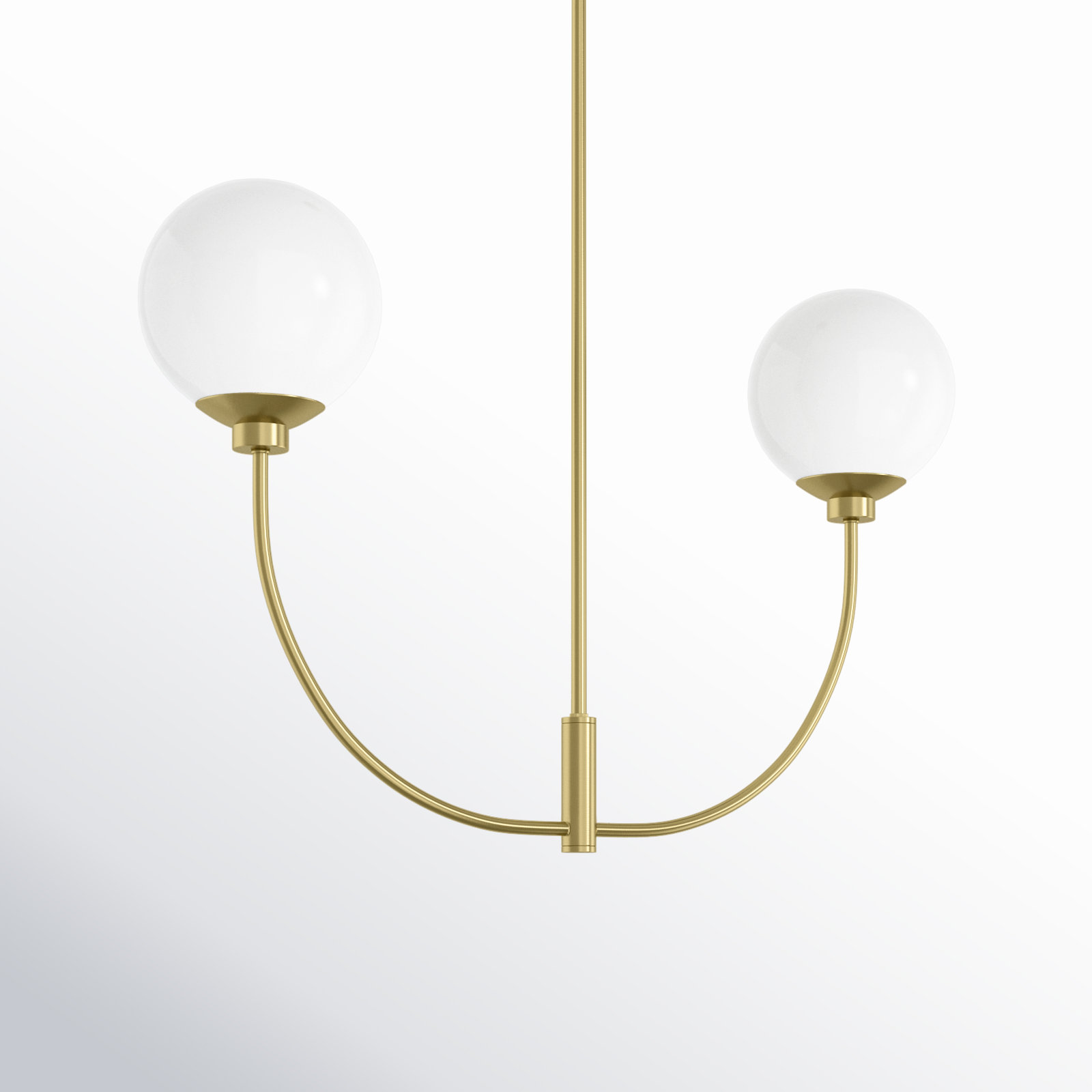 Kyle 2 - Light Metal Chandelier, Brass, 19" H x 30" W x 7" D