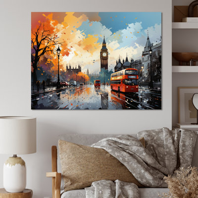 Marel Red Beige City London Popart III - impression