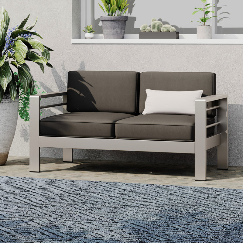 Patio avec structure en aluminium - siège kaki de 10,00 po de hauteur d'eau - extérieur 26,75 po de profondeur, charge de 600 lb