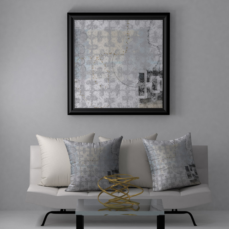Abstract Throw Pillow, 20" H x 20" W