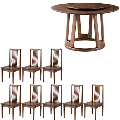 French style vintage solid wood dining table set