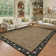 Washable Living Room Rug Floral Bordered Area Rugs Soft Thin Indoor Carpet for Bedroom Modern Throw Aesthetic Mat Non Slip Stain Resistant Carpet for Dining Room Office
