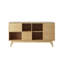Buffet moderne en bois massif avec tablettes de rangement