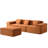 Modern Large Family Corduroy 6Pc Sectional Set Living Room One Arm Loveseat Wedge Console Armless Chair Couch Set-2088936671-2088936668
