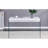 The top of the coffee table is made of MDF and white stickers, and the sides are clear tempered glass-59144805