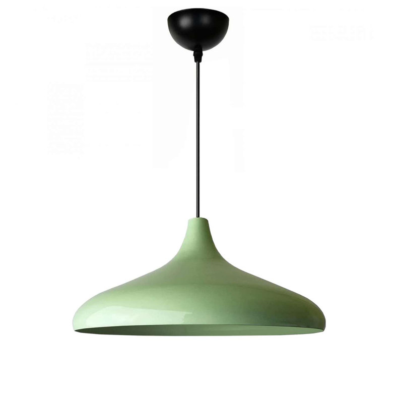Elegant Mint Metal Chandelier, Ø14.2 x 6.3 inches | 100% Durable Metal Body, Max 40W E27 Socket | Perfect for Dining Room, Living Room & Entryways | Stylish Design, 35.4-inch Adjustable Cable, IP20 Rated