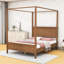Lit à baldaquin avec tête de lit et fabrication en bois robuste-884162314-884162316