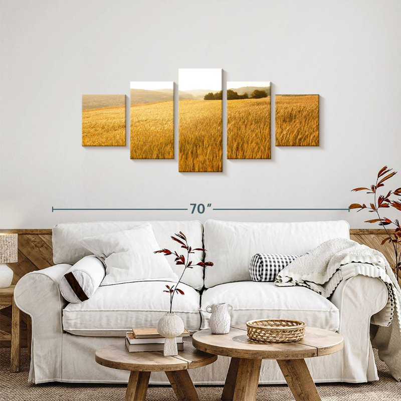Tranquil Wheat Fields, 24" H x 55" W