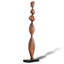 Objet décoratif en bois massif brun et noir