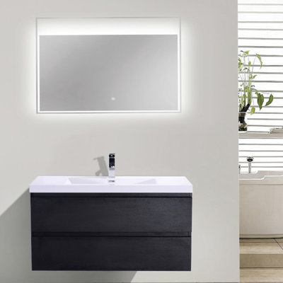Curly 41.75'' Single Bathroom Vanity with Acrylic Top