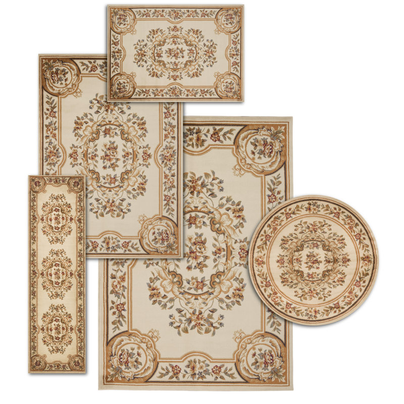 Ensemble de tapis beige 5 pièces Lukeson