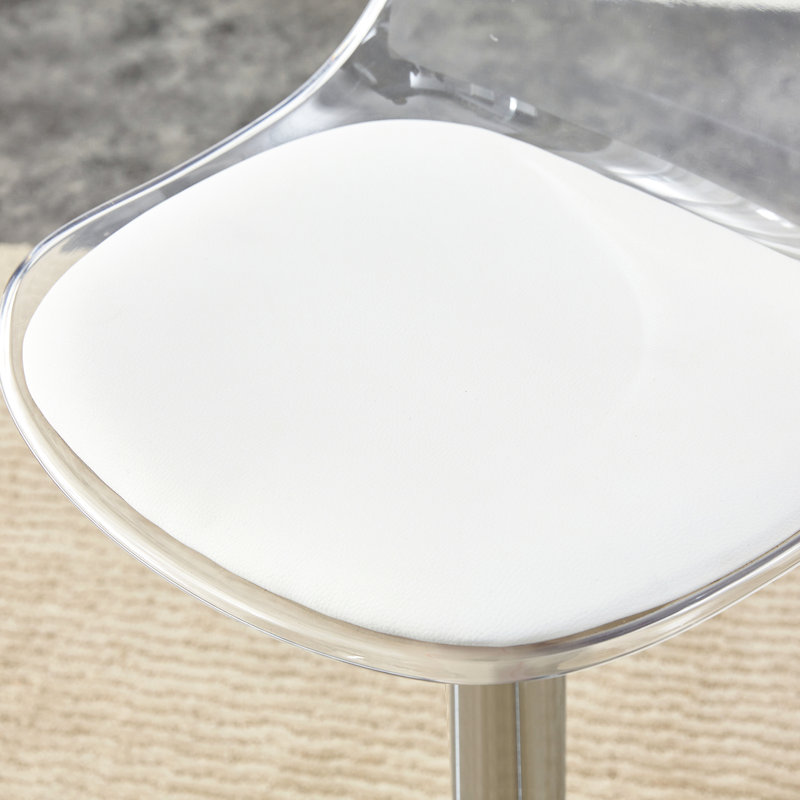 Tabourets de bar modernes et minimalistes blancs - 360 sièges pivotants et réglables, 2 pièces pour animaux de compagnie pour bars, restaurants rotatifs et sièges,