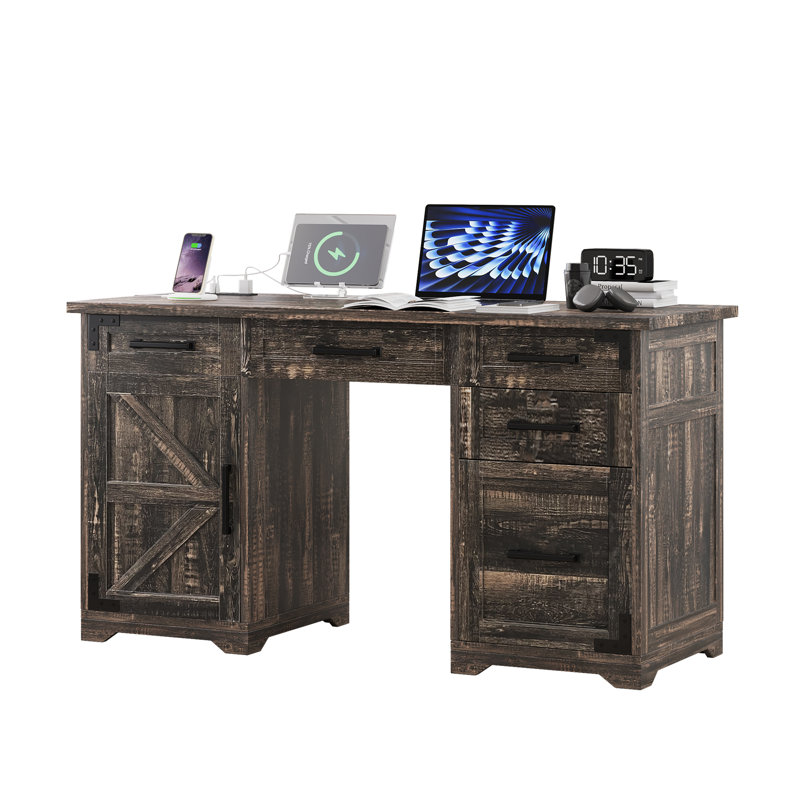 Bureau de direction 55 po Farmhouse, Grey