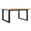 vidaXL Coffee Table O-Frame Solid Wood Pine and Steel-106215998