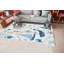 Tapis bleu / orange / blanc-60600659