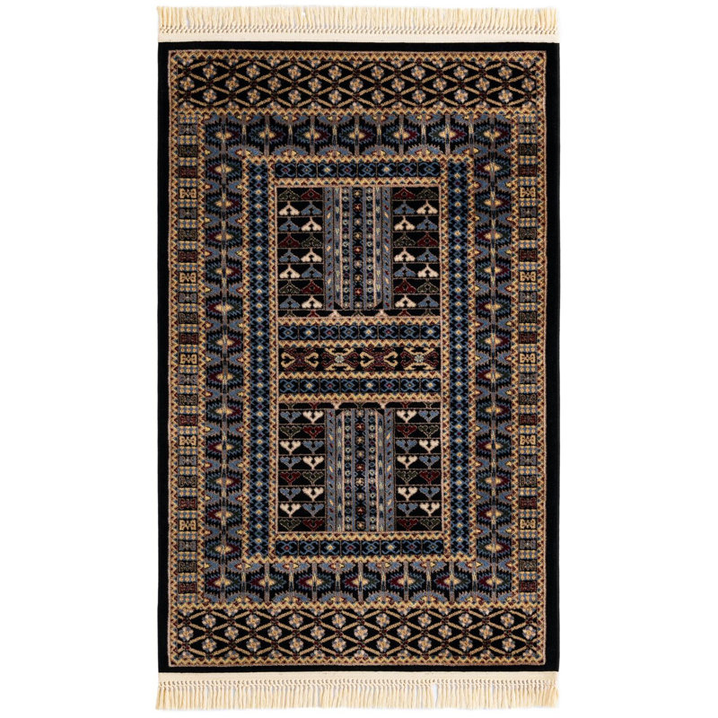 Tapis noir Aucun, Rectangle 3 pi 3 po x 5 pi 3 po